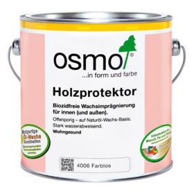 Масло-Пропитка для Древесины Osmo Holzprotektor 4006 0.75л Бесцветная с Водоотталкивающим Эффектом для Внутренних и Наружных Работ / Осмо