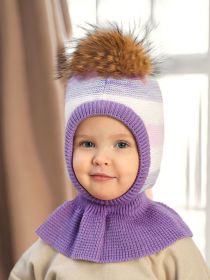 Шапка дет. хб подкл, утепл., 7215пш цвет новый сиреневый