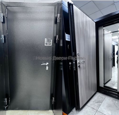 "ТЕПЛО Стандарт " Белый дуб уличная дверь с терморазрывом в Перми