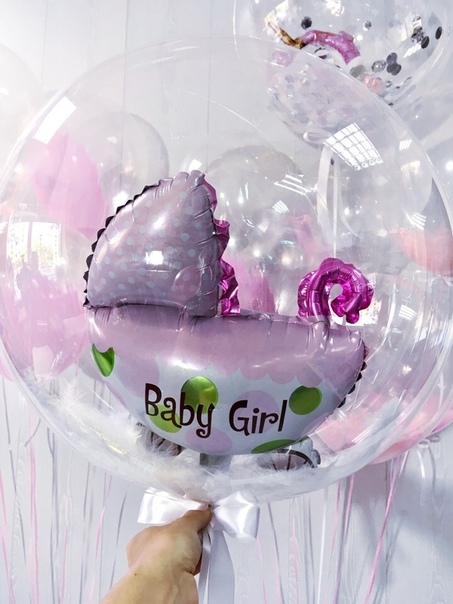 Баблс с малым фольгированным шарм внутри с гелием