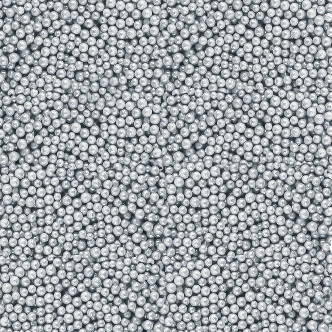 Серебряные мелкие пенопластовые шарики
