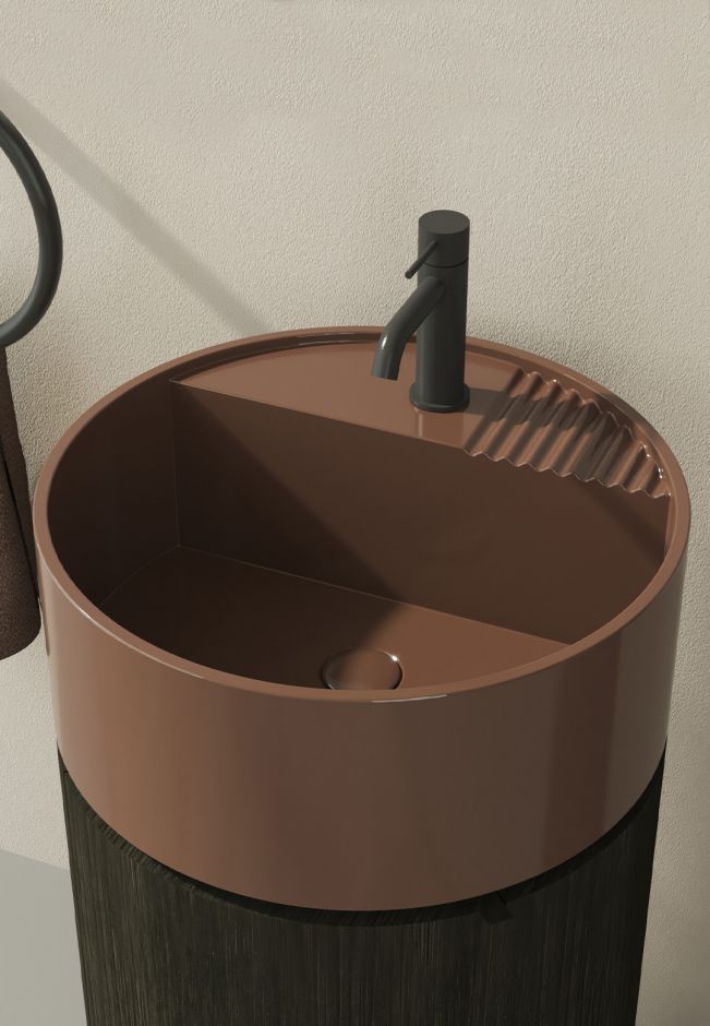 Раковина круглая Cielo Arcadia Tiberino накладная/на пьедестал, диаметр 50 см арт. TILA/TILASF ФОТО