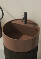 Раковина круглая Cielo Arcadia Tiberino накладная/на пьедестал, диаметр 50 см арт. TILA/TILASF схема 3