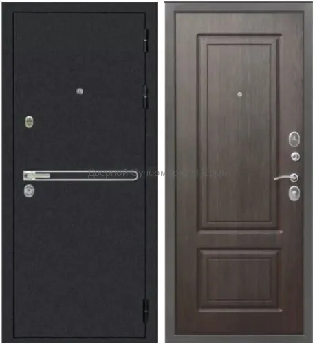 ДС-85 Шагрень черная Дуб филадельфия шоколад