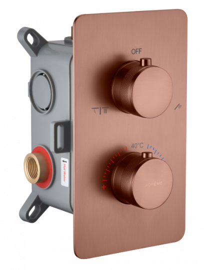 Смеситель встроенный Boheme Cell 134-2 с термостатом 2-х проходной схема 4