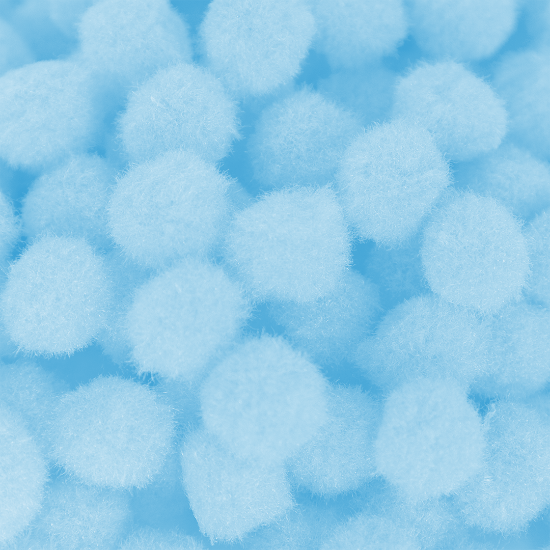 Помпоны голубые крупные