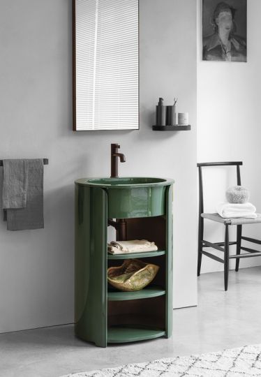 Раковина мебельная накладная Cielo I Catini Tiberio CALAO56F/CALAO56SF 56х46х18 см схема 4