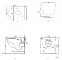 Унитаз подвесной безободковый Cielo Enjoy Pro MINI EJVSRKP схема 2