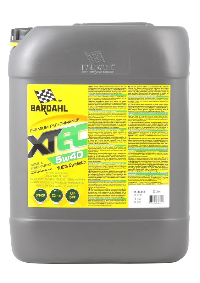 Bardahl XTEC 5W-40, 20л