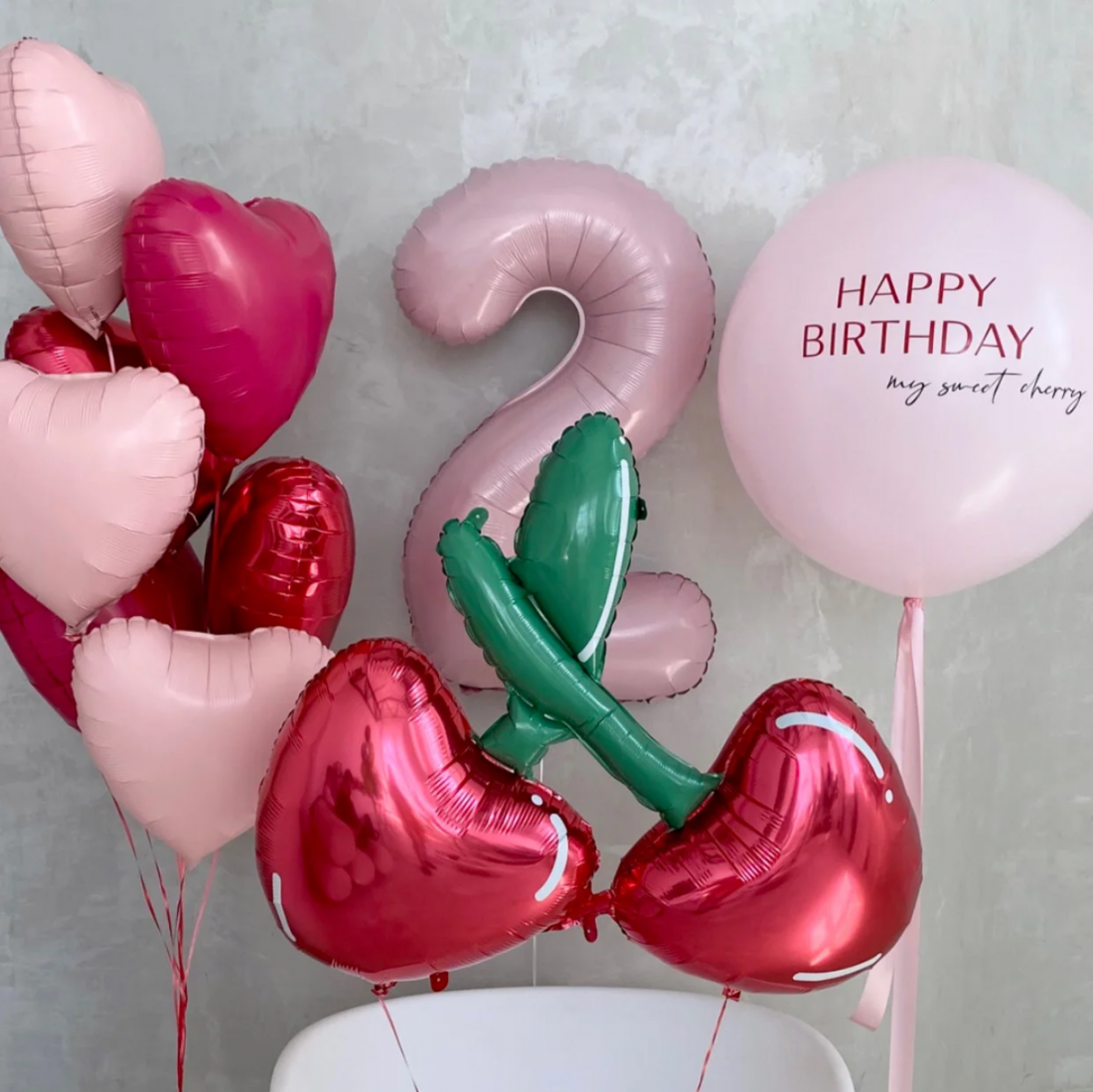 С Днем Рождения, вишенка! сет из шаров с гелием