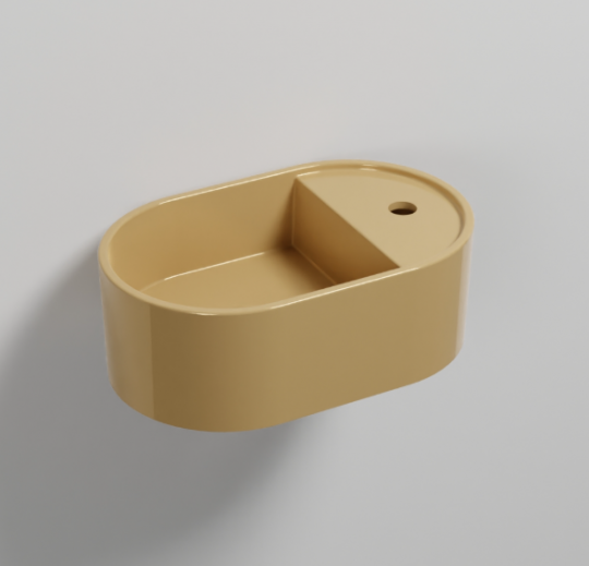 Накладная/подвесная овальная раковина Cielo Les Petites LPLAO46/LPLAO46SF 46х30х17 см схема 4