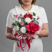 Композиция с французской розой Пинк Флойд