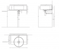 Мебельная композиция Cielo Theo 70 THMF70/THMF70SF из материала Fenix 70х38 см схема 2 Мебельная композиция Cielo Theo 70 THMF70/THMF70SF из материала Fenix 70х38 см схема 2