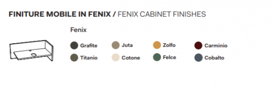 Мебельная композиция Cielo Theo 70 THMF70/THMF70SF из материала Fenix 70х38 см схема 3 Мебельная композиция Cielo Theo 70 THMF70/THMF70SF из материала Fenix 70х38 см схема 3