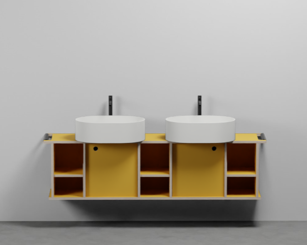 Тумба подвесная/напольная Cielo Theo 175 из материала Fenix, с 2 дверцами и 3 открытыми полками THMF175A2/THMF175A2SF 175х63х38 см цена от 771 488 ₽ Фото Тумба подвесная/напольная Cielo Theo 175 из материала Fenix, с 2 дверцами и 3 открытыми полками THMF175A2/THMF175A2SF 175х63х38 см