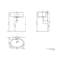 Раковина подвесная Cielo Otis 60х46х20 см арт. OTLS/OTLSSF схема 2