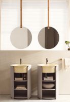 Зеркало двустороннее с кожаным ремнем Cielo I Catini SPBFC диаметр 60 см схема 2