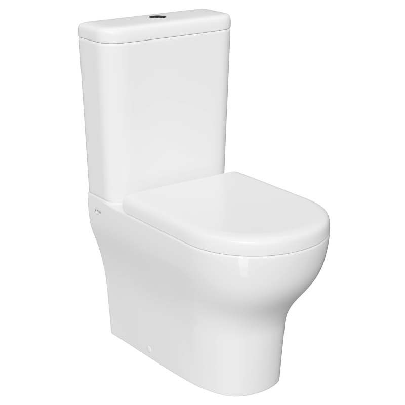 Унитаз-компакт напольный VitrA Zentrum с сиденьем микролифт белый 9012B003-7202