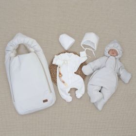 Комплект на выписку 5 предметов "Дивини", зимний, слоновая кость