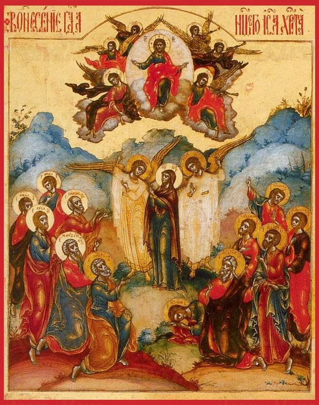 Икона Вознесение Господне (рукописная вариант 8)