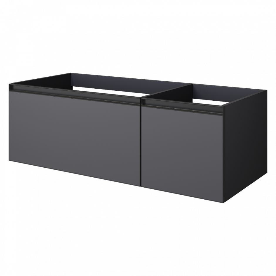 Тумба под раковину с подсветкой Armadi Art Quatro 790-M2-120, два блока (80+40), чаша слева