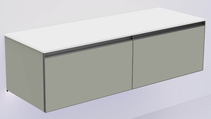 Тумба под раковину Armadi Art Quatro 790-M2-140, два блока (70+70), внутренняя подсветка ФОТО