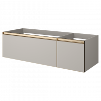 Тумба для раковины Armadi Art Quatro 790-M2-140, подвсетка, два блока (100+40), чаша слева схема 2