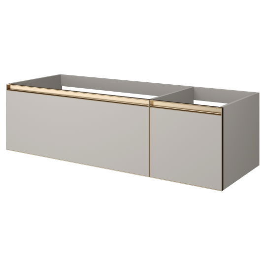 Тумба для раковины Armadi Art Quatro 790-M2-140, подвсетка, два блока (100+40), чаша слева схема 2