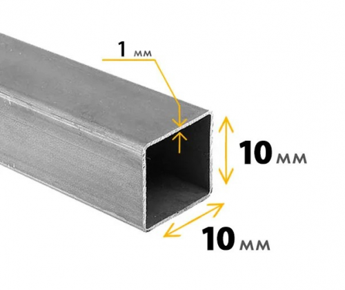 Труба профильная 10x10x1,0 мм