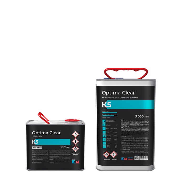 K5 Optima clear Лак 2К акриловый, с отвердителем, 2:1 (3л+1,5л)