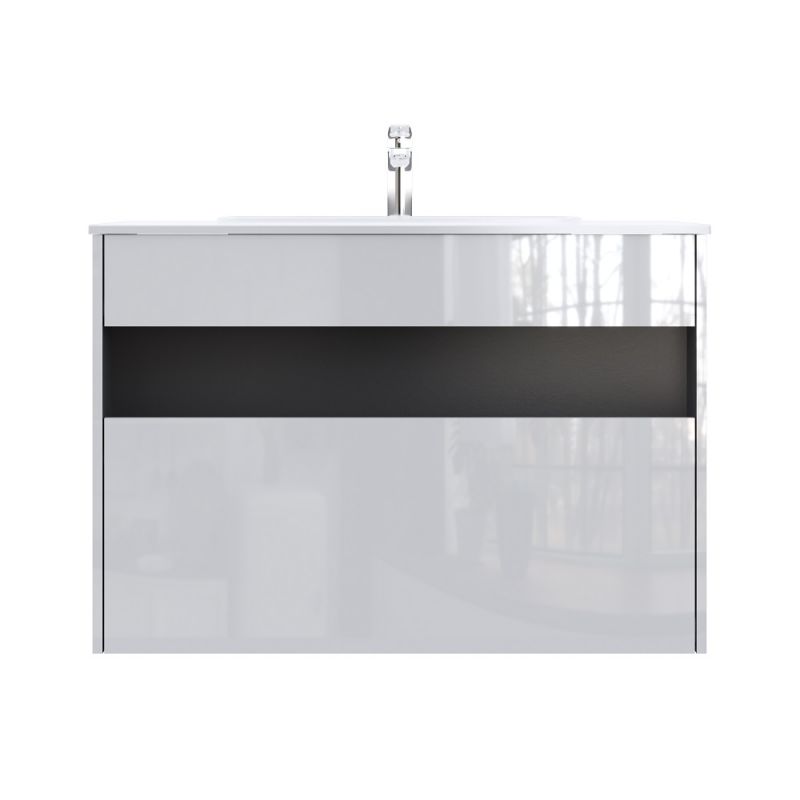 Тумба с умывальником AM.PM Func 100 см, белый глянец, M8FFUX1001WG