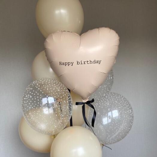 Фонтан Нюд Премиум из шаров с гелием