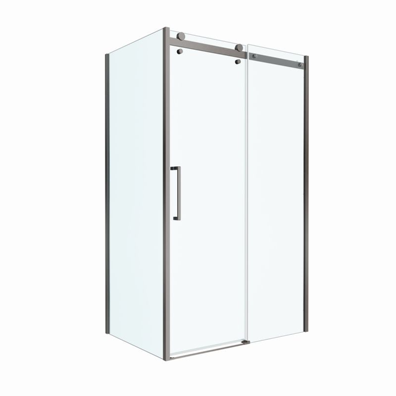 Душевой уголок BelBagno MARINO-2-AH-1-110/80-C-GM прямоугольный, оружейная сталь 110x80