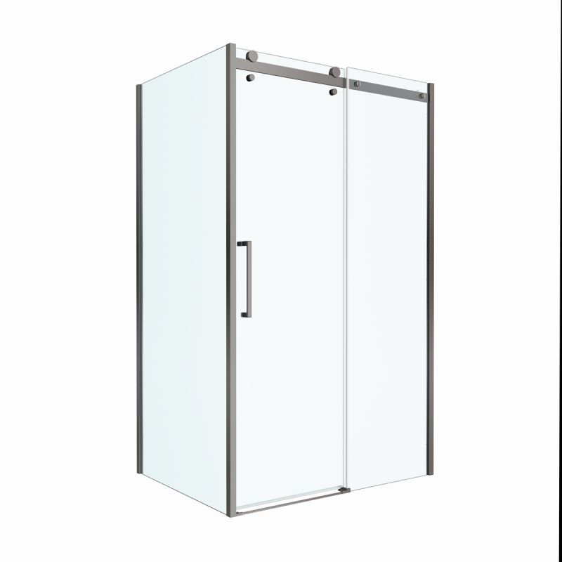 Душевой уголок BelBagno MARINO-2-AH-1-130/90-C-GM прямоугольный, оружейная сталь 130x90