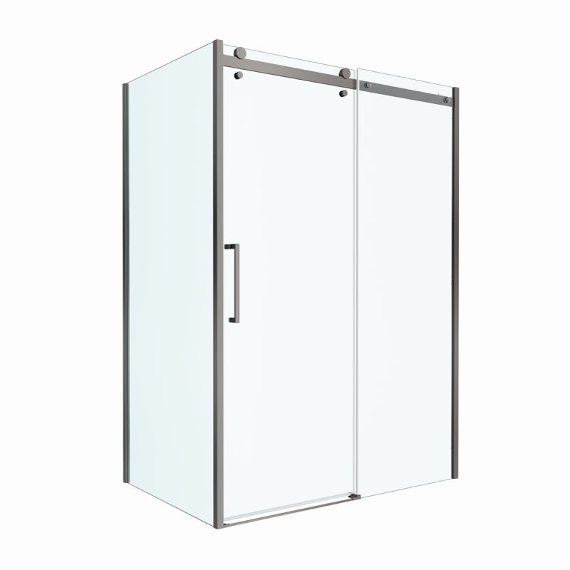 Душевой уголок BelBagno MARINO-2-AH-1-140/90-C-GM прямоугольный, оружейная сталь 140x90