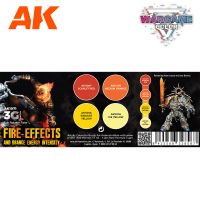 Набор красок AK Interactive Wargame Color: Fire Effects