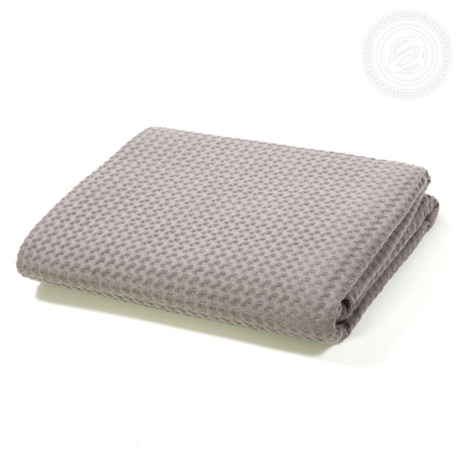 Полотенце вафельное банное Серое (Для бани и сауны)