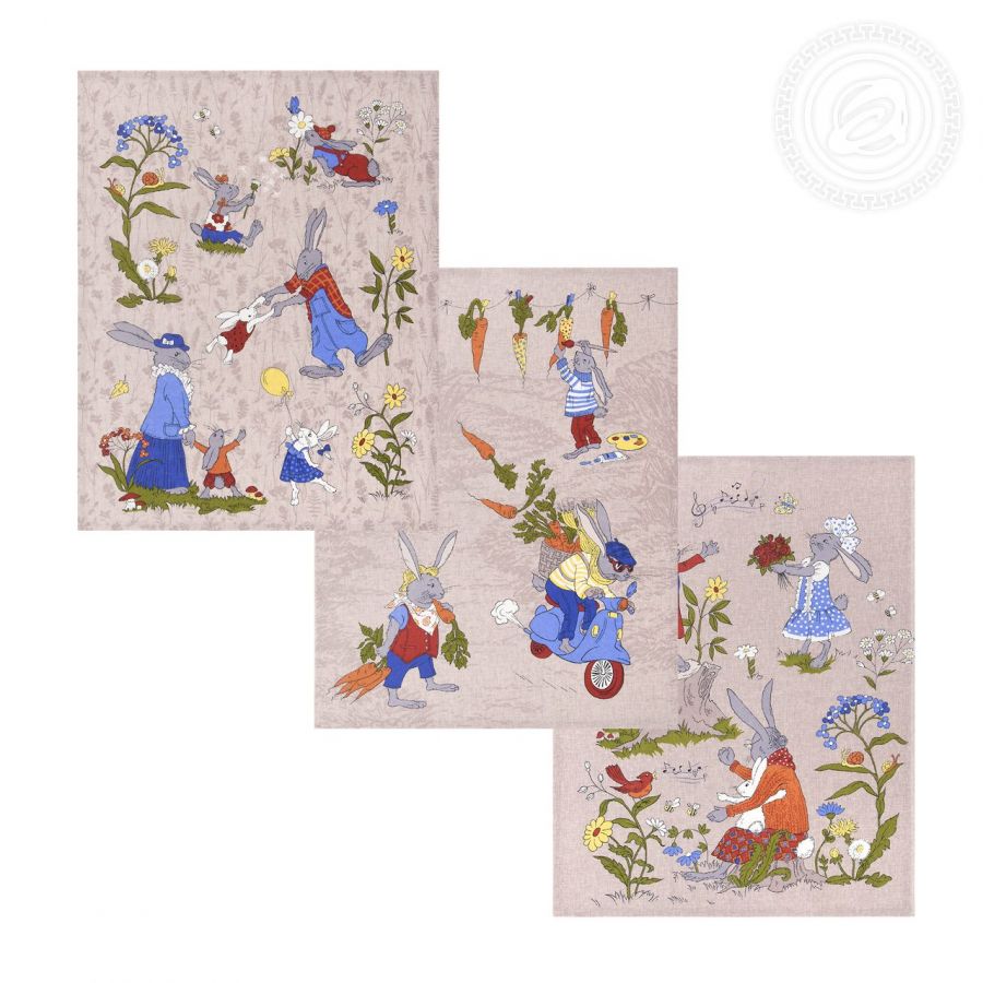 Набор полотенец из рогожки "Морковкино" (2шт.)