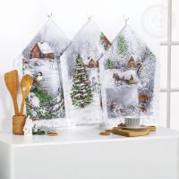 Набор полотенец из рогожки "Студеная пора" (2шт.)