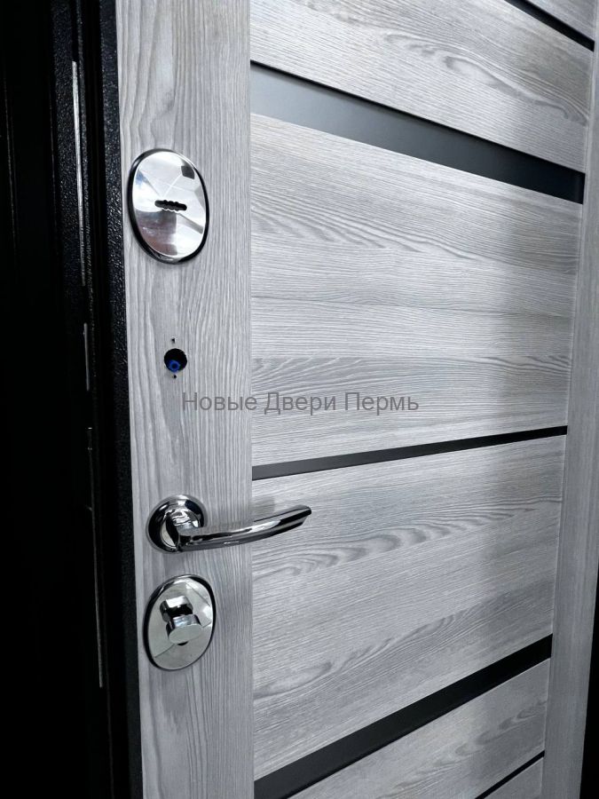 TRUST MASS MP Антрацит букле Ясень ривьера айс стальная дверь