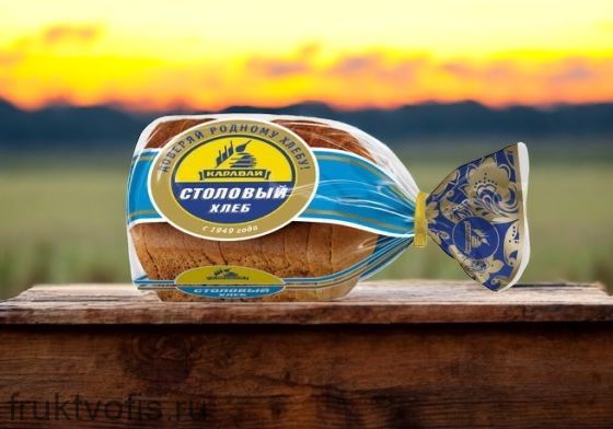 Хлеб Каравай Столовый половинка 375г