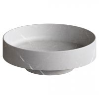 Напольная раковина Sole Corian 40x13 см, белая раковина, деревянный пьедестал схема 4