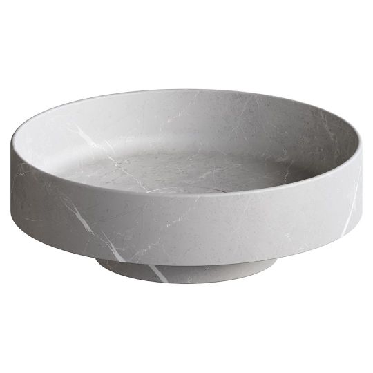 Напольная раковина Sole Corian 40x13 см, белая раковина, деревянный пьедестал схема 4