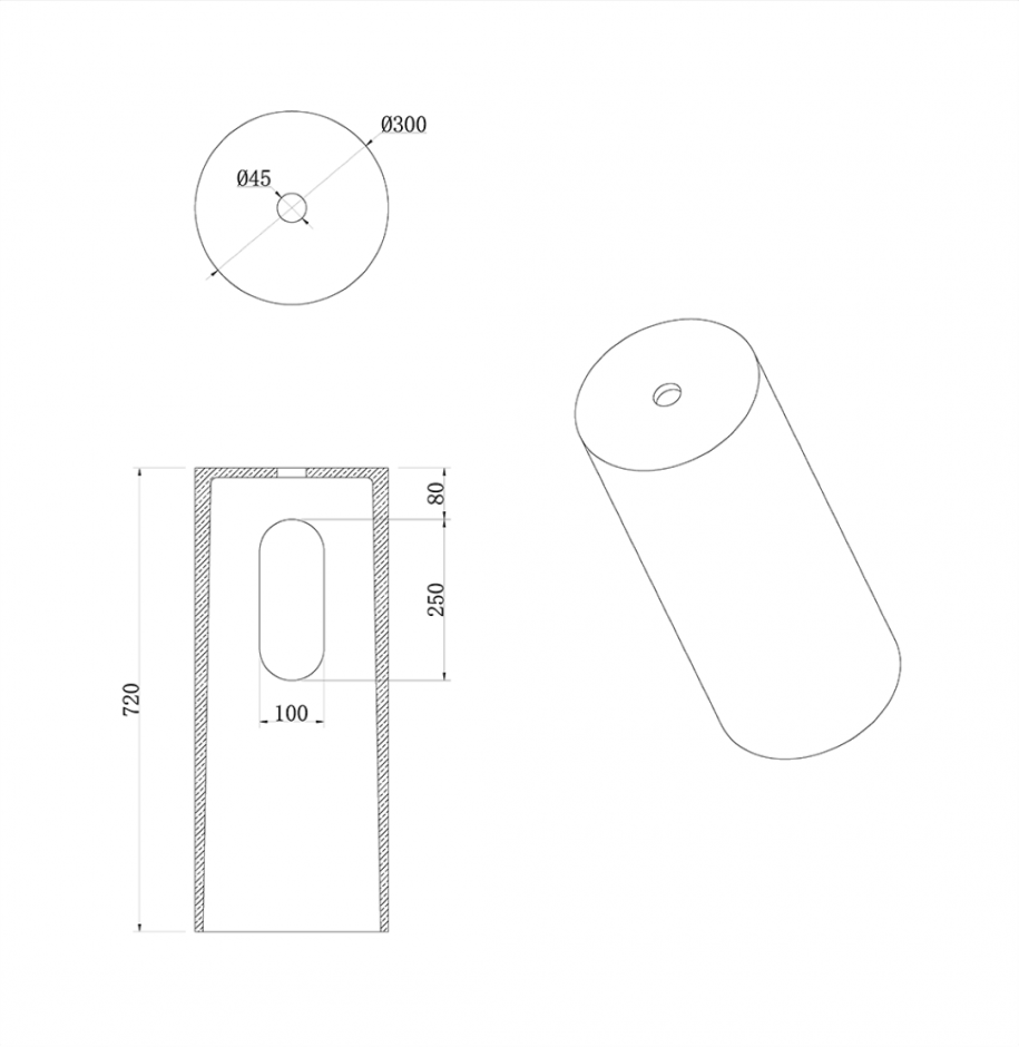 Напольная раковина Sole Corian 40x13 см, белая раковина, деревянный пьедестал ФОТО
