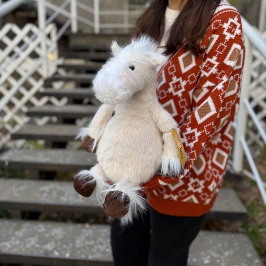 Игрушка Лошадка белая, 35 см