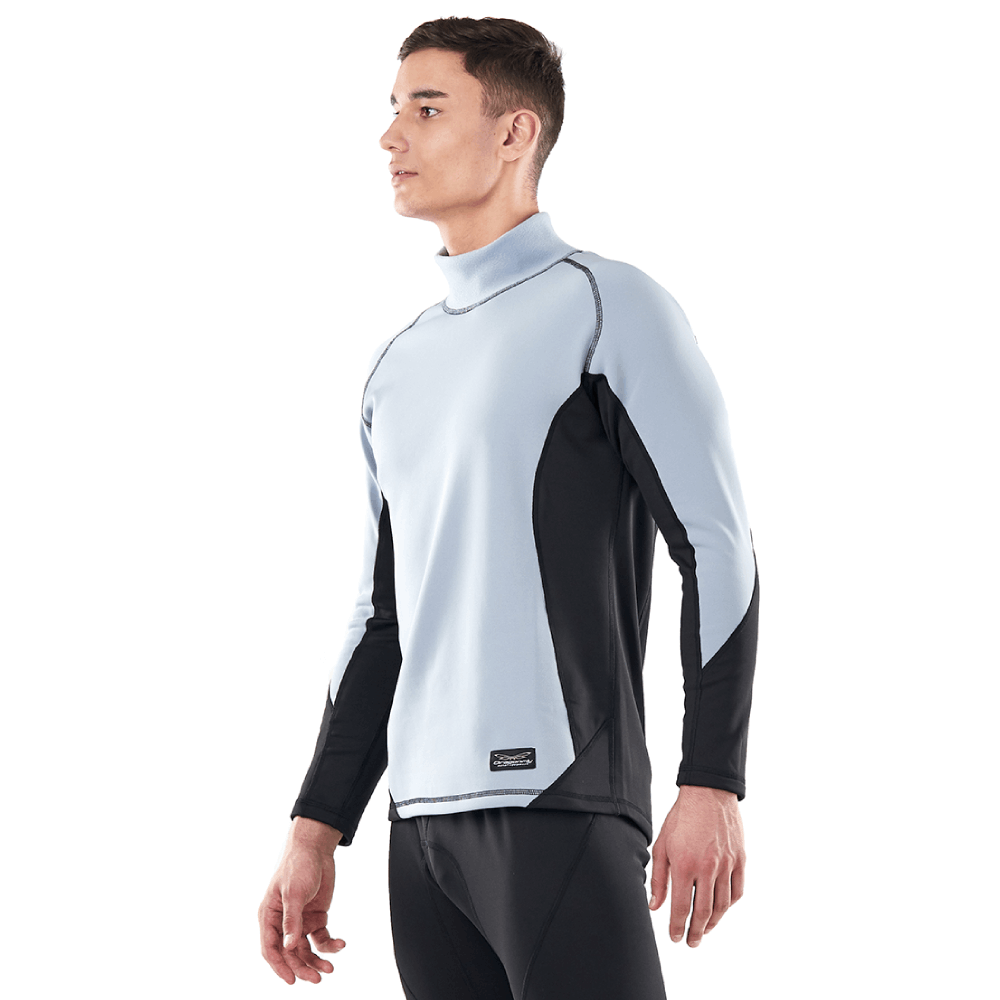 Термокофта зимняя с высоким воротом Man Grey - Black