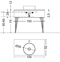 Консоль Armadi Art Lucido 770-100, напольная схема 2