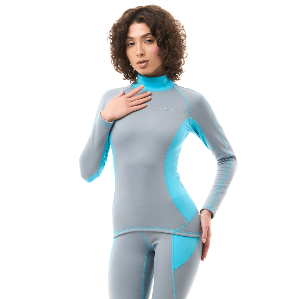 Термокофта зимняя с высоким воротом Woman Baltic - Grey