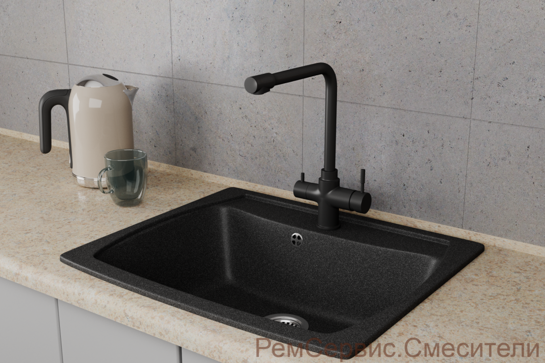 Смеситель для кухонной мойки с фильтром RUSH (MS9035-33Black)