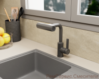 Смеситель для кухни с поворотной лейкой RUSH Tinos (TI3732-17Grey)